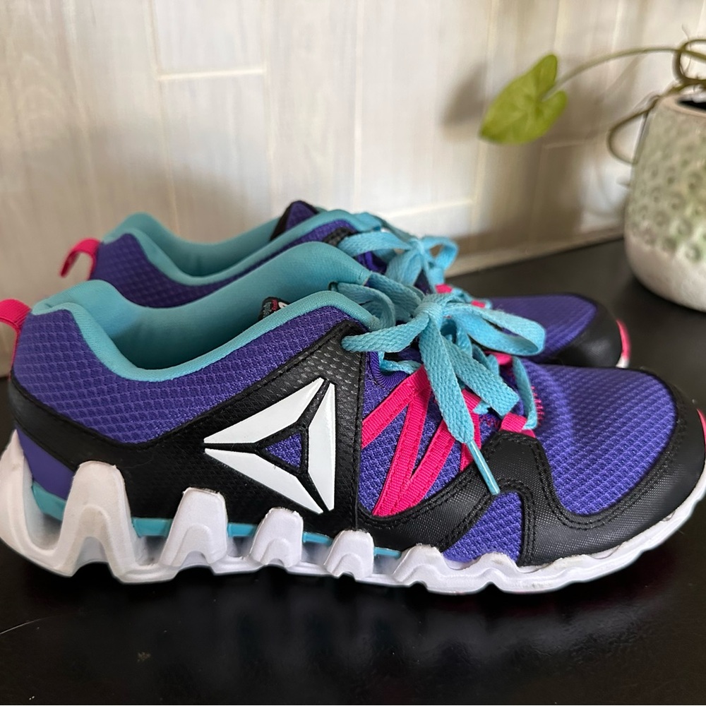 Reebok Purple and Black Sneakers with Cushioned Midsoles